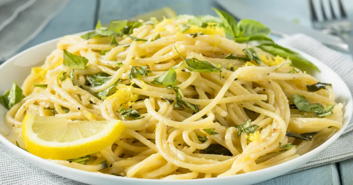 Spaghetti au citron (recette facile)