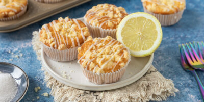 Muffins au citron avec ▷ Streusel |  lâche et juteux