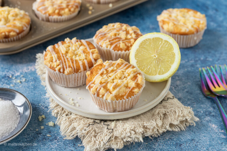 Muffins au citron avec ▷ Streusel |  lâche et juteux