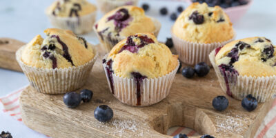 Muffins juteux aux bleuets |  facile, rapide et délicieux