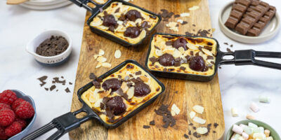 Raclette sucrée ▷ délicieuses poêles pour le dessert