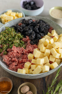 Ingrédients pour le pain de viande