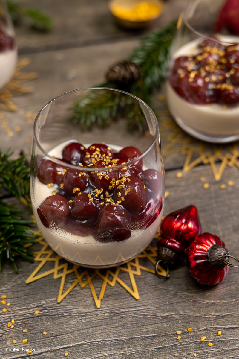 Panna cotta à Noël.