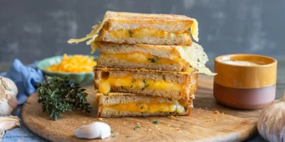 Sandwich au fromage grillé ▷ sandwich au fromage croustillant