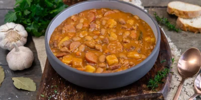 Soupe aux haricots serbe ▷ avec pommes de terre et cabanossi