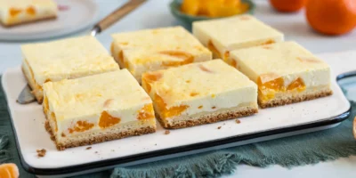 Gâteau au fromage blanc ▷ aux mandarines |  gâteau en feuille simple