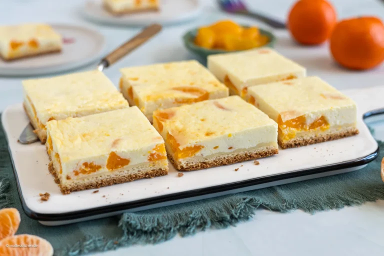 Gâteau au fromage blanc ▷ aux mandarines |  gâteau en feuille simple