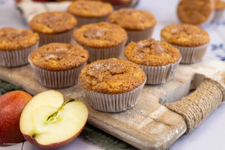 Muffins aux pommes avec ▷ croûte de sucre et de cannelle |  moelleux et extra juteux