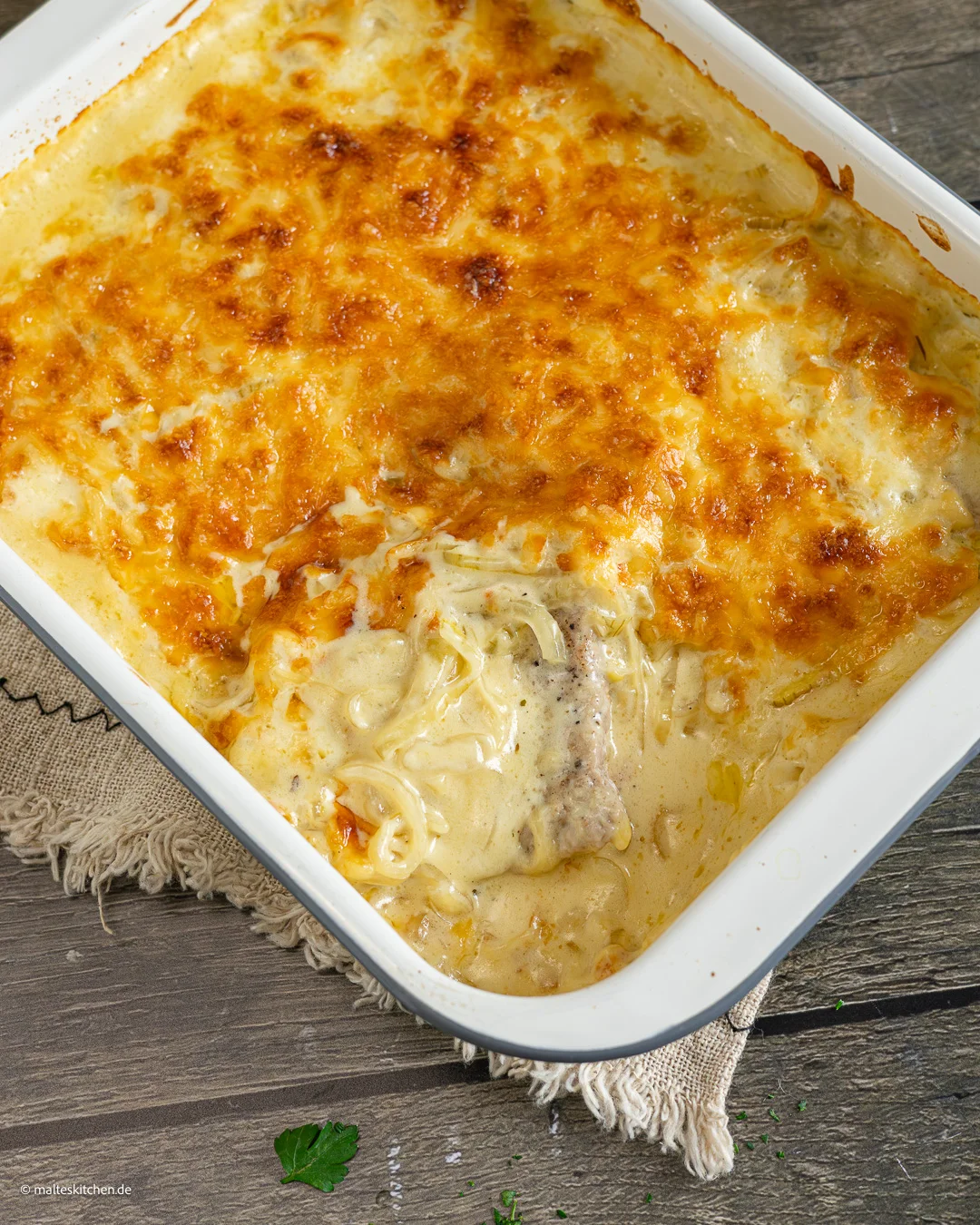 Escalope à l'oignon et à la crème