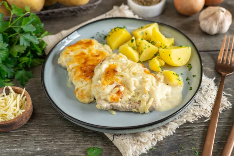 Escalope d'oignons et crème ▷ sortie du four