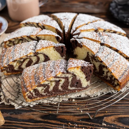 Gâteau zébré juteux