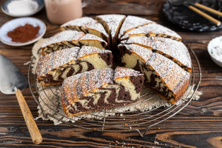 Gâteau zébré juteux |  facile à cuire et très moelleux