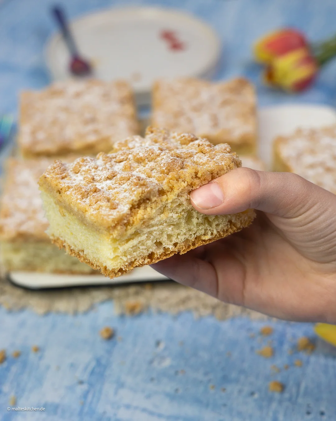 Gâteau aux miettes du plateau, comme celui de grand-mère.