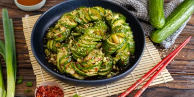 Salade asiatique de concombre au chili et sésame |  Recette TikTok