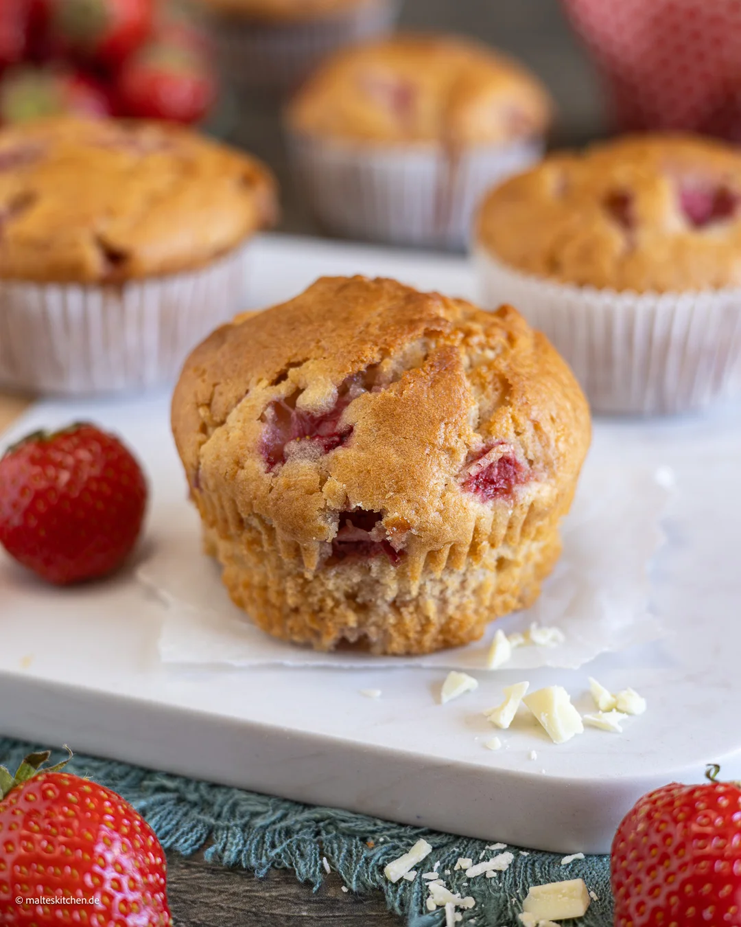 Muffins juteux aux fraises