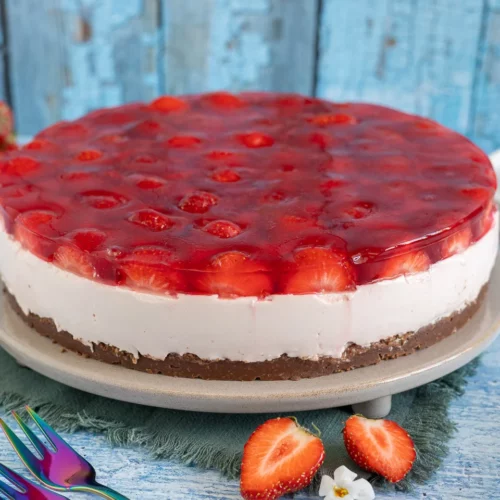Gâteau mascarpone aux fraises sans cuisson