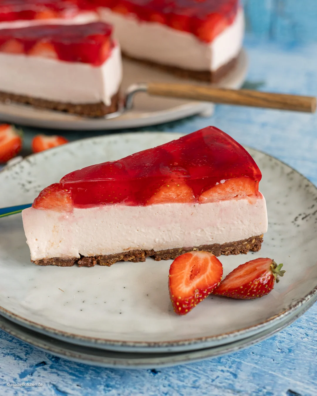 Gâteau mascarpone aux fraises sans cuisson