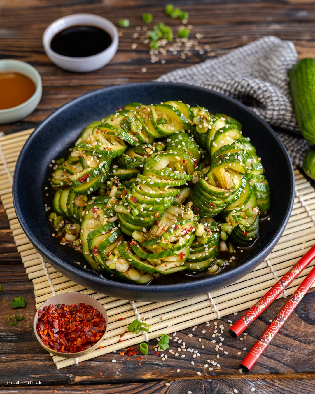 Salade asiatique de concombre