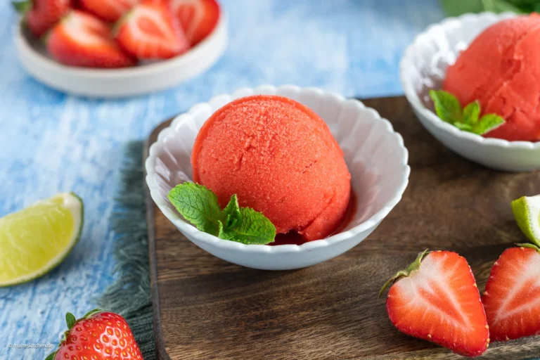 Sorbet fraise – estival, frais et délicieux |  fais le toi-même