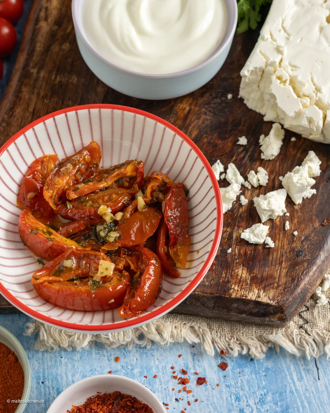 Ingrédients pour la crème au fromage de brebis