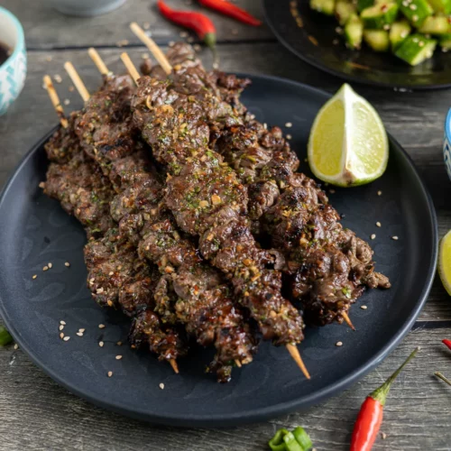 Brochettes de bœuf à la citronnelle