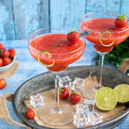 Daiquiri aux fraises surgelées - cocktail d'été