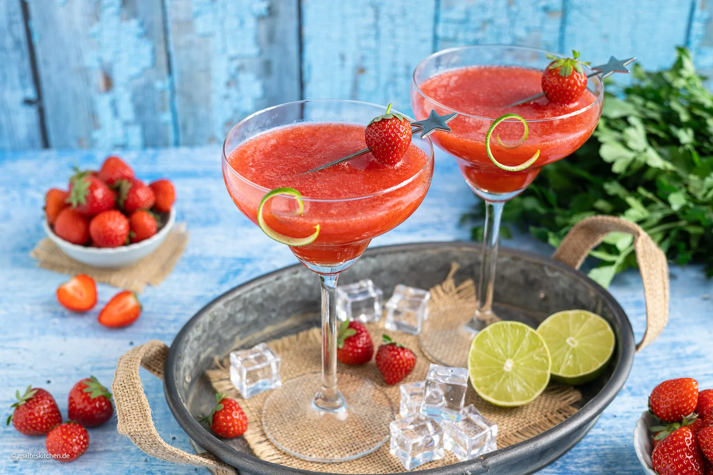 Daiquiri aux fraises surgelé, fraises et rhum |  rafraîchissant