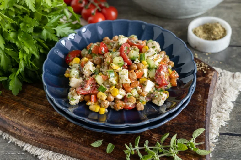 Salade de pois chiches aux pois chiches rôtis et feta |  végétarien