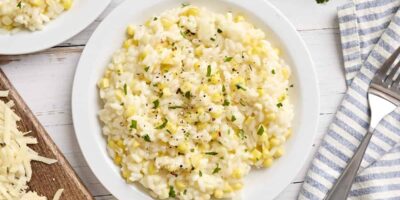 Risotto au maïs sucré