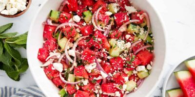 Pastèque et feta Salade