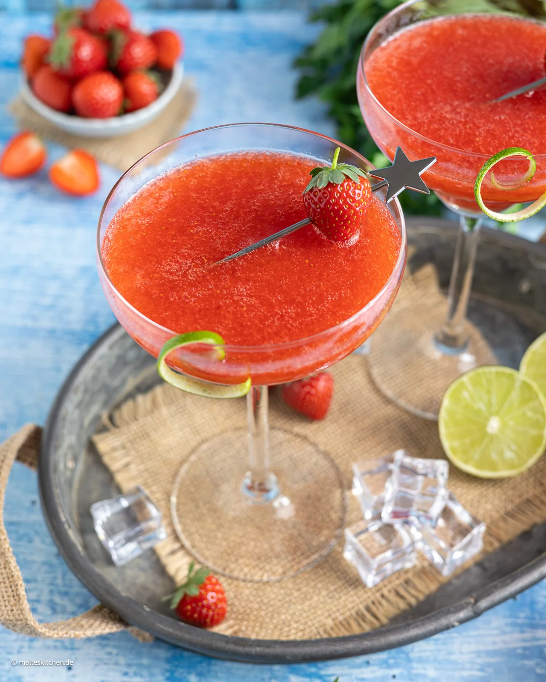 Daiquiri aux fraises surgelé |  cocktail d'été