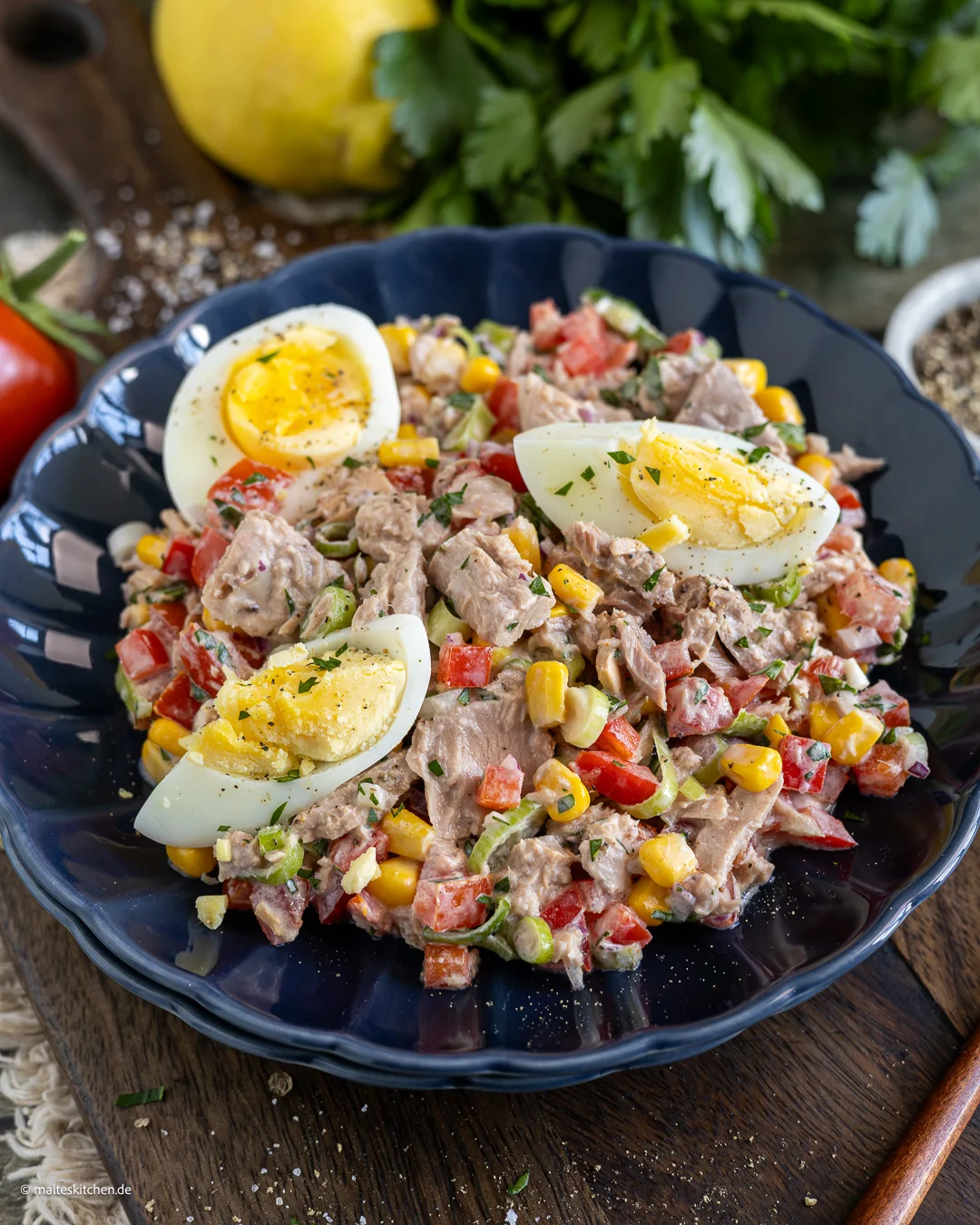 Délicieuse salade de thon aux œufs