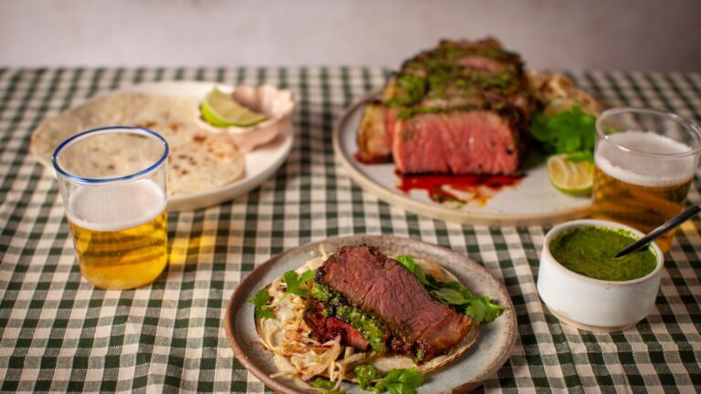Chef hors service : Tacos au steak de contre-filet et chimichurri
