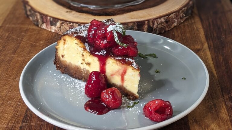 Cheesecake au citron et à la framboise cuit au four d'Eunice Power : aujourd'hui