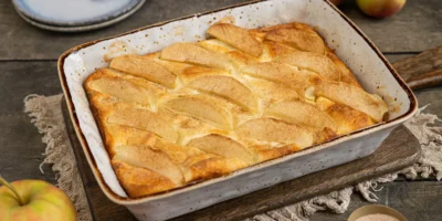 Casserole de fromage blanc aux pommes | extra moelleux et délicieux
