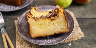Tarte aux pommes invisible sans fond | juteux et délicieux