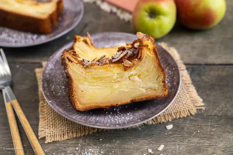 Tarte aux pommes invisible sans fond | juteux et délicieux