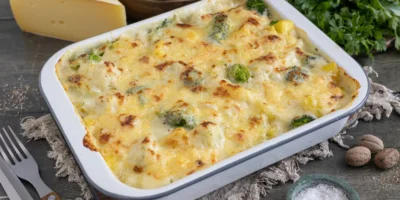 Casserole de légumes copieuse avec sauce crémeuse | gratiné