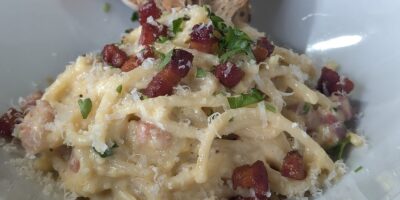 Les spaghettis carbonara de Sarah Butler : aujourd'hui