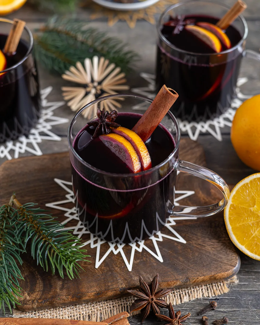 Vin chaud à base de vin rouge