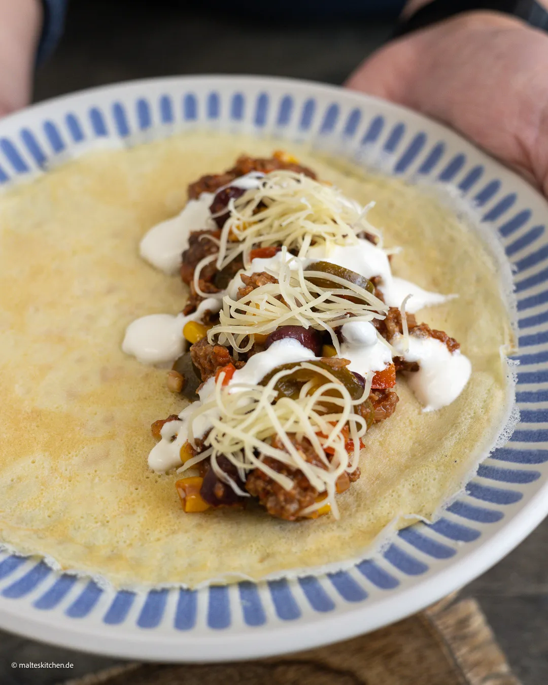 Crêpes garnies copieuses.