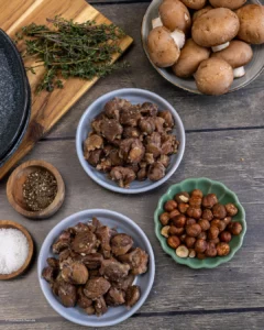 Ingrédients pour la soupe aux marrons