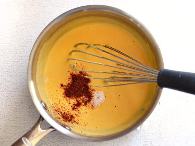 Assaisonner la sauce au fromage pour 5 minutes de sauce au fromage nacho - BudgetBytes.com