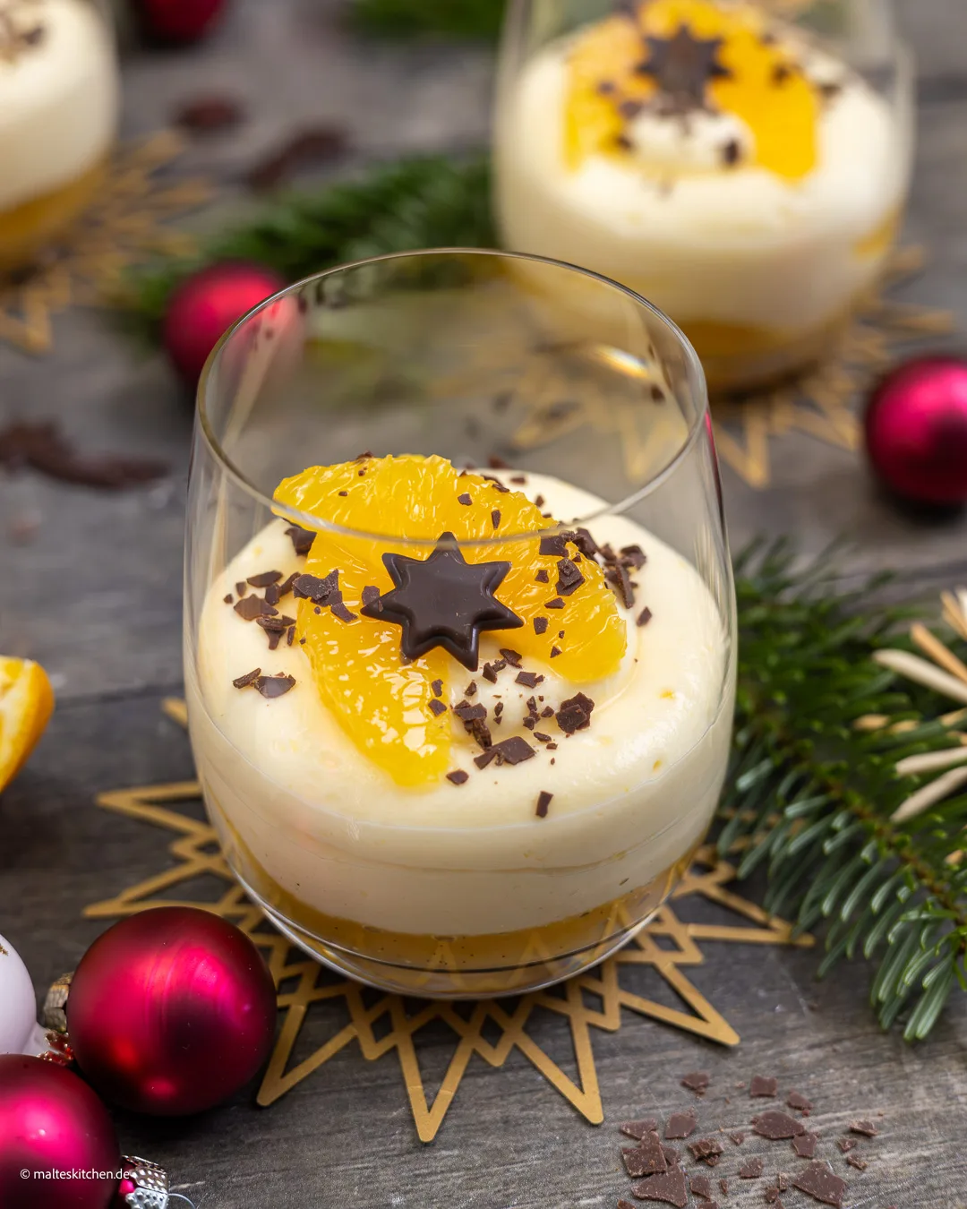 Crème d'orange à la compote d'orange