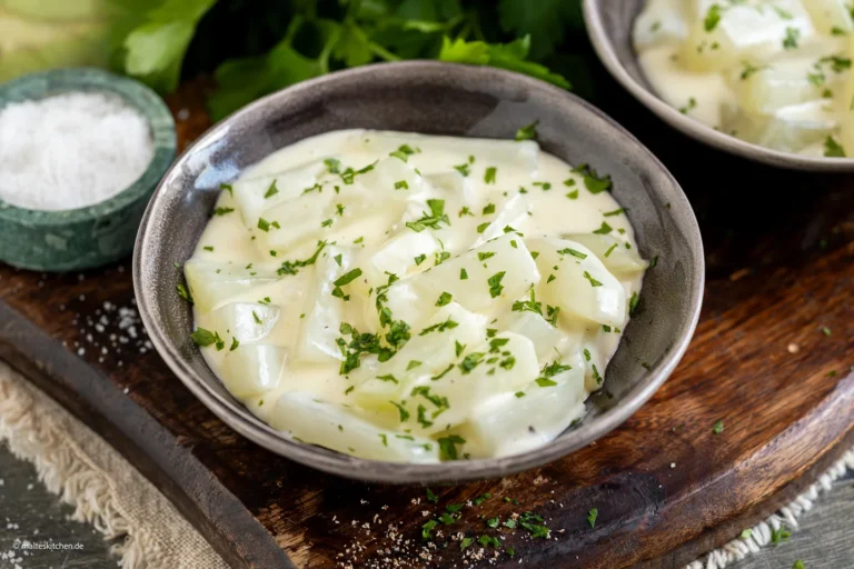 Chou-rave à la crème – un délicieux chou-rave dans une sauce légère