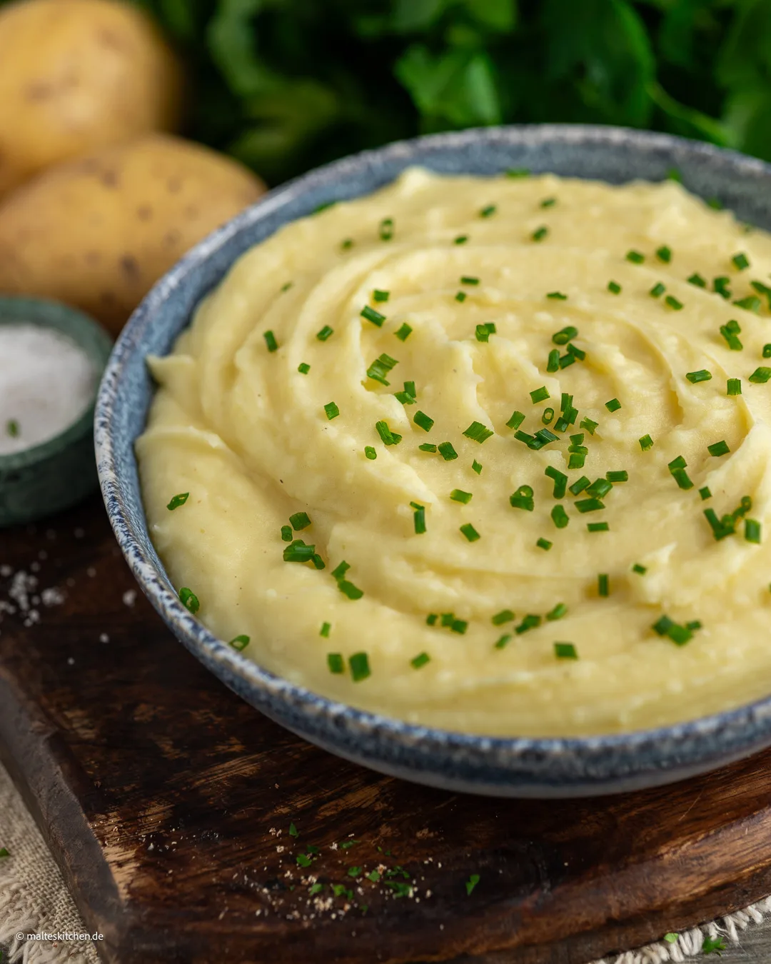 Purée de pommes de terre à la ciboulette
