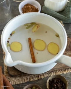 Préparation du chai latté
