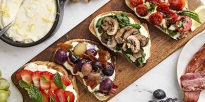 Toasts à la Ricotta 4 façons