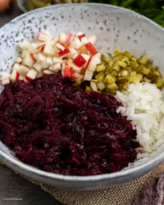 Betterave avec pomme et concombre