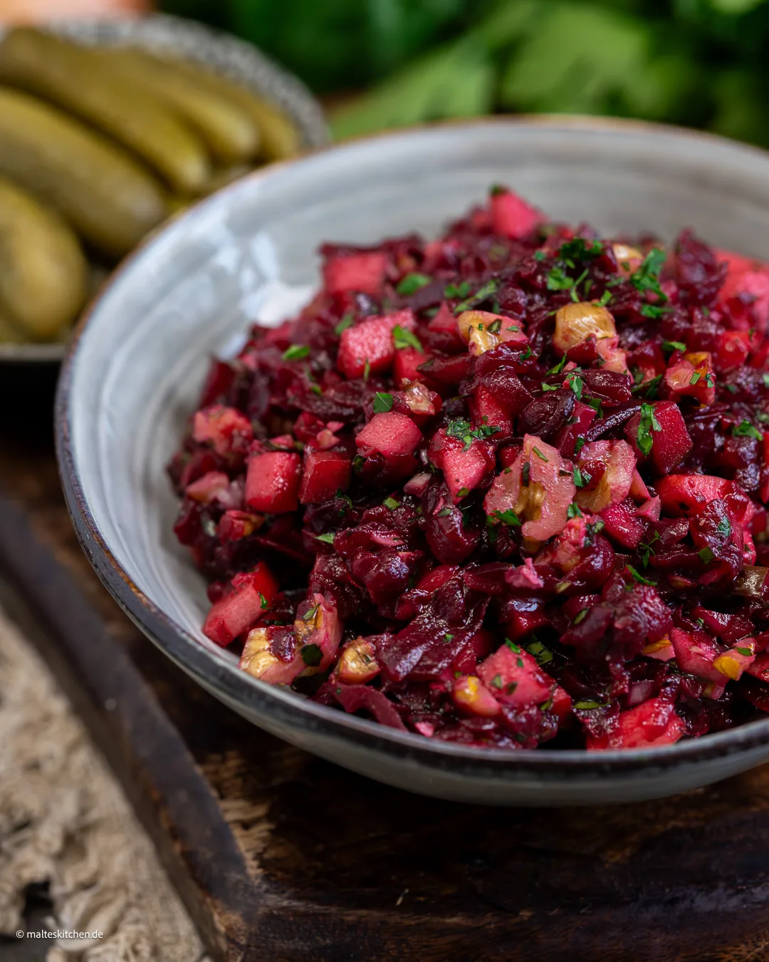 Salade de rotage avec pomme.